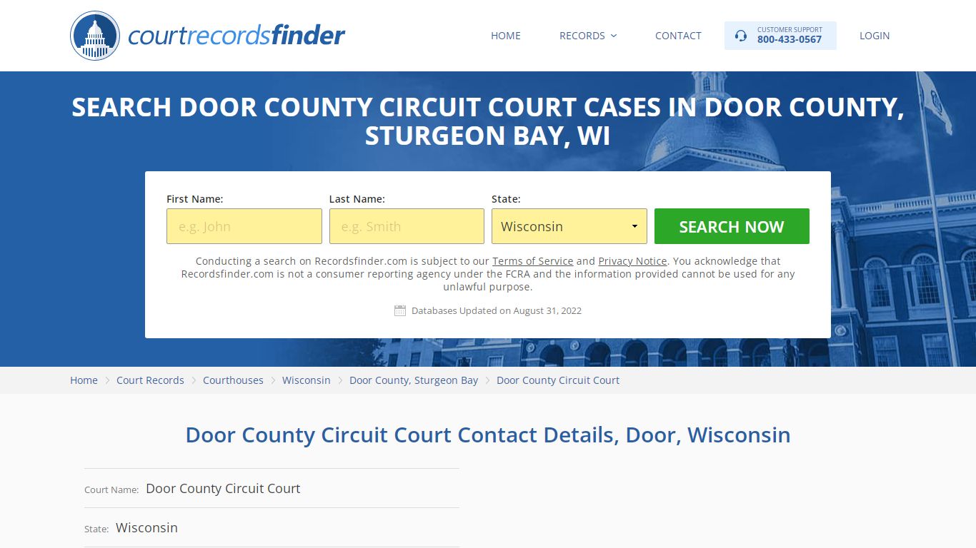 Door County Circuit Court Case Search - RecordsFinder